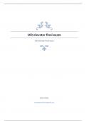 100 elevator final exam Questions with complete solution 