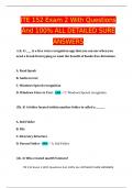 ITE 152 Exam 2 With Questions And 100% ALL DETAILED SURE ANSWERS