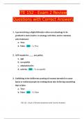 ITE 152 - Exam 2 Review Questions with Correct Answers