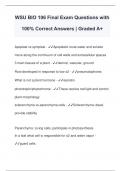 WSU BIO 106 Final Exam Questions with 100% Correct Answers | Graded A+