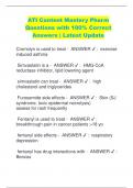 ATI Content Mastery Pharm Questions with 100% Correct  Answers | Latest Update