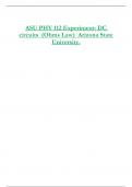 ASU PHY 112 Experiment: DC circuits (Ohms Law) Arizona State  University.