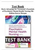  Davis Advantage for Townsend’s Essentials of Psychiatric Mental Health Nursing 9th Edition Test Bank Karyn Morgan  All Chapters (1-32) | A+ ULTIMATE GUIDE 2023