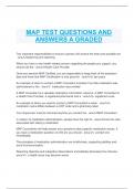 MAP TEST  QUESTIONS AND ANSWERS ALREADY GRADED