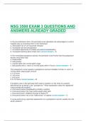   NSG 3500 - EXAM 3 TESTBANK QUESTIONS AND ANSWERS ALREADY GRADED