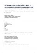 MIDTERM/PROCEDURE NR572 week 2 hemodynamic monitoring and procedures Exam 2024/2025 Questions With Completed & Verified Solutions.