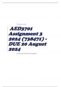 AED3701 Assignment 3 2024 (738471) - DUE 20 August 2024