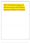 NHA Pathophysiology and disease process 8th Edition Hammer McPhee Test Bank