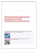 MOCK EXAM (WITH145Q&A)SOCIAL PSYCHOLOGY (1ST YEAR INTERNATIONAL PSYCHOLOGY BA)