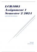 LCR4803 Assignment 1 Semester 2 2024