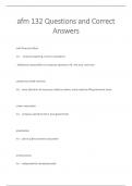 afm 132 Questions and Correct  Answers