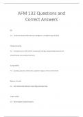 AFM 132 Questions and  Correct Answers