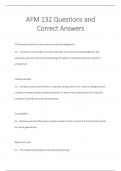 AFM 132 Questions and  Correct Answers