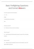 Basic Firefighting Questions  and Correct Answers