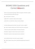 BIOMG 3350 Questions and  Correct Answers