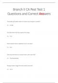 Branch II CA Pest Test 1 Questions and Correct Answers