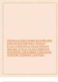 I HUMAN LAURA WOOD 41Y/O REASON FOR ENCOUNTER WELL WOMAN EVALUATION FINAL EXAM NEWEST 2024-2025 ACTUAL EXAM COMPLETE QUESTIONS AND CORRECT DETAILED ANSWERS (VERIFIED ANSWERS)