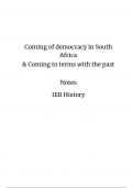 Coming of democracy in South Africa Notes - IEB History