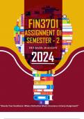 FIN3701 ASSIGNMENT 1 SEMESTER 2 - 2024 (232195)