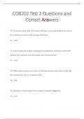 COB202 Test 2 Questions and  Correct Answers 