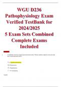 WGU D236 Pathophysiology Exam 2024/2025 Verified TestBank