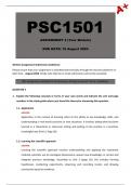 PSC1501 Assignment 4 (Detailed Answers) Year Module - Due 16 August 2024