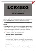 LCR4803 Assignment 1 (Detailed Answers) Semester 2 - Due August 2024