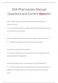 DEA Pharmacists Manual Questions and Correct Answers