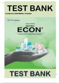 Test Bank for ECON MICRO, 7th Edition by William A. McEachern All Chapters || Complete Guide A+