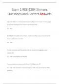 Exam 1 REE 4204 Sirmans Questions and Correct Answers