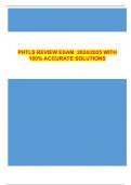 PHTLS REVIEW EXAM  2024/2025 WITH 100% ACCURATE SOLUTIONS