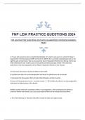 FNP LEIK PRACTICE QUESTIONS 2024 WITH GUARANTEED COMPLETE ANSWERS|PASS!!