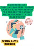 Comprehensive Camilla Franklin i-Human Case Study | 48-Year-Old with Fatigue and Irritability | Latest Case Review WEEK 10 | SCREENSHOTS ATTACHED  