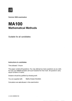 ma100 exam 2006