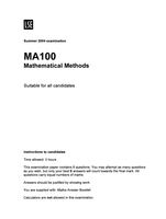 ma100 exam 2004