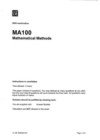 ma100 exam 2000