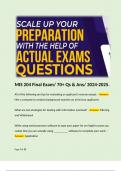 MIS 204 Final Exam/ 70+ Qs & Ans/ 2024-2025.  