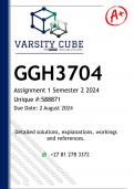 GGH3704 Assignment 1 (DETAILED ANSWERS) Semester 2 2024 - DISTINCTION GUARANTEED