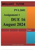 PVL2601 Assignment 1 (COMPLETE ANSWERS) Semester 2 2024 - DUE 16 August 2024 ; 100% TRUSTED Complete, trusted solutions and explanations