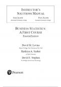 Solution Manual for Business Statistics A First Course 8th Edition David M. Levine, Kathryn A. Szabat, David F. Stephan