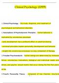 Clinical Psychology (EPPP)  Questions and Answers (2024 / 2025) (Verified Answers)