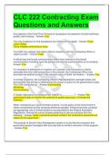 CLC 222 Contracting Exam Questions and Answers 