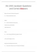 Kin 2501 Jacobsen Questions  and Correct Answers