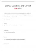 LINA01 Questions and Correct  Answers