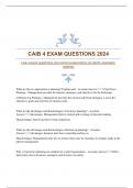 CAIB 4 EXAM QUESTIONS 2024 WITH GUARANTEED ACCURATE ANSWERS|VERIFIED