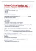 Naloxone Training Questions and answers | Updated 2024/25 RATED A+Naloxone Training Questions and answers | Updated 2024/25 RATED A+