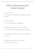 N332 Final Questions and  Correct Answers 