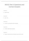 N5315 Test 3 Questions and  Correct Answers