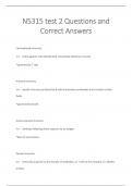 N5315 test 2 Questions and  Correct Answers