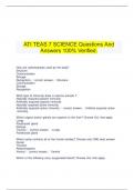  ATI TEAS 7 SCIENCE Questions And Answers 100% Verified.